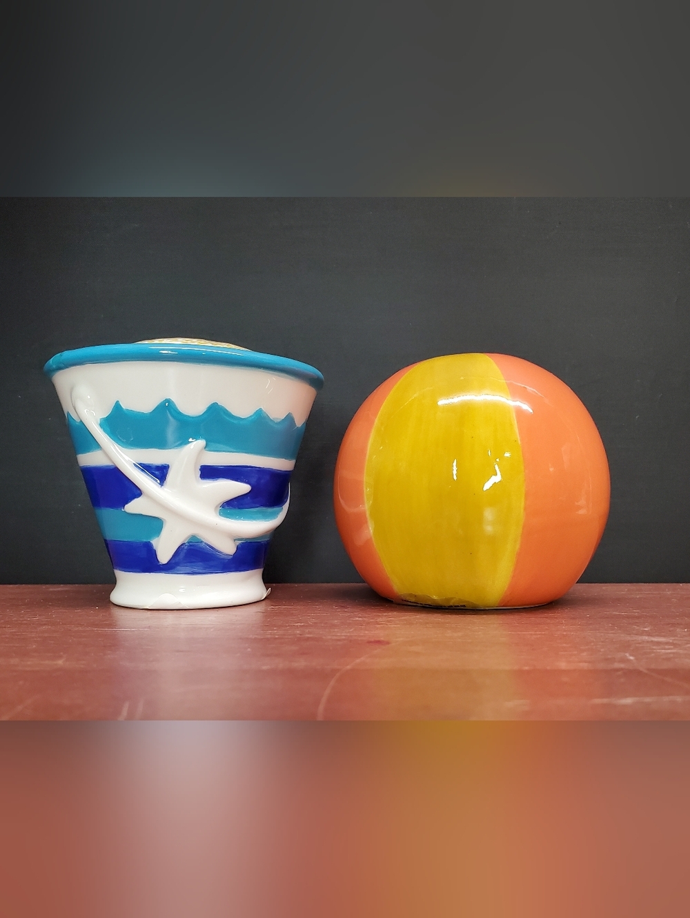 Vintage Enesco Nautical Beach Pool Theme Salt and Pepper Shakers